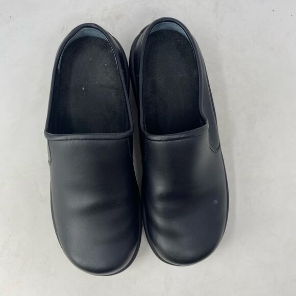 Dansko Clogs Open Back Black Leather Mules Comfort Slip On Womens Size 6.5 - Picture 4 of 8